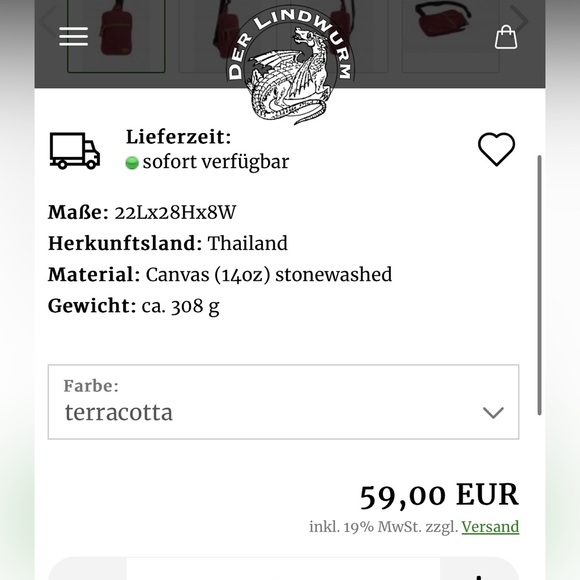 Dragolina crossbody tablet bag / purse - Picture 7 of 11